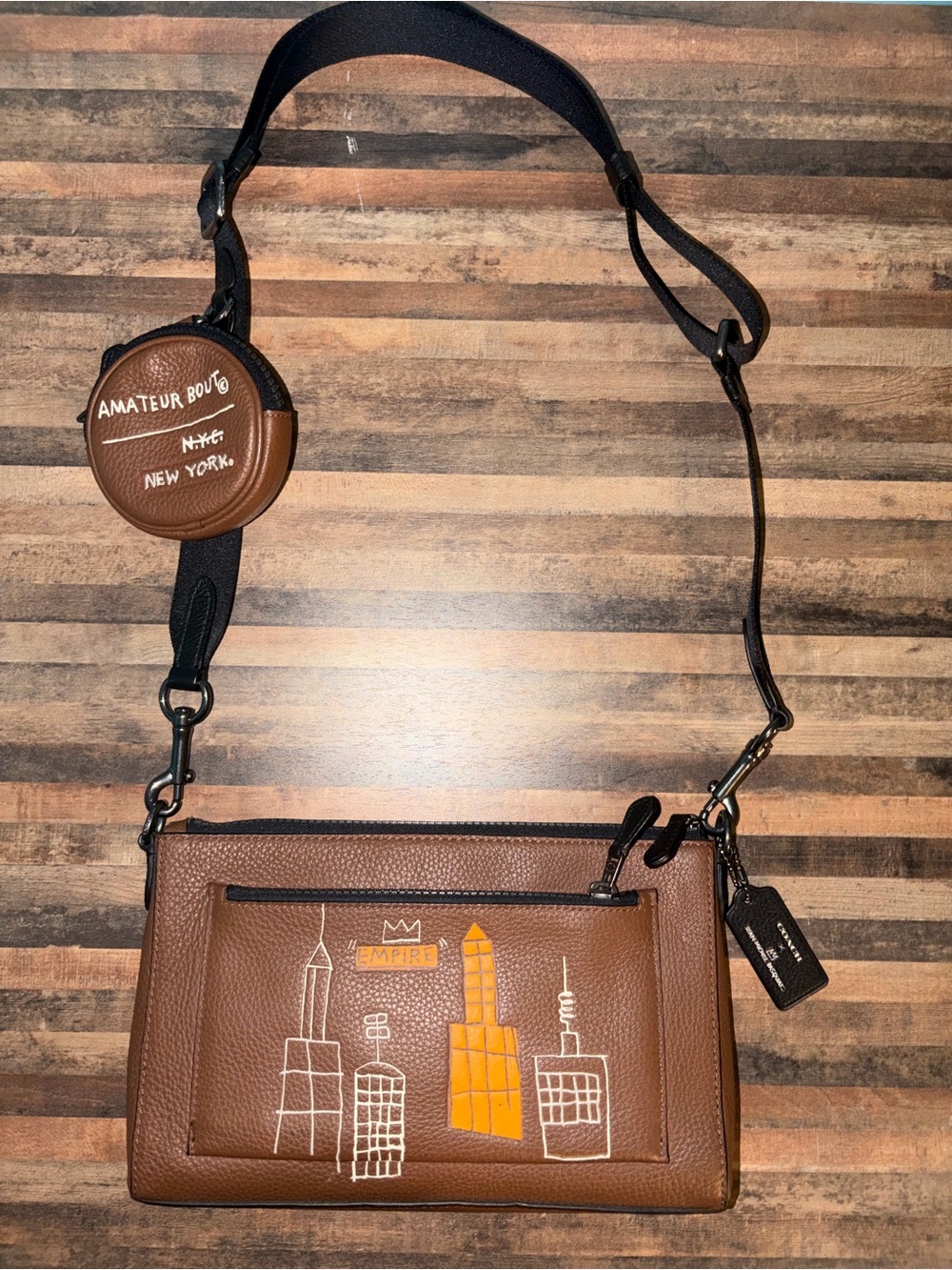 Coach x Jean- Michel Basquiat NYC Crossbody and Coin Purse Limited Edition NWOT